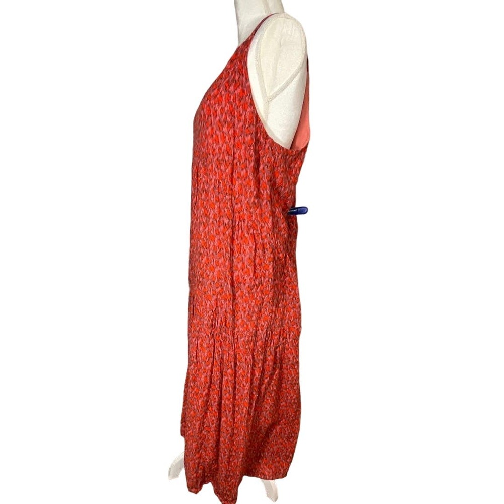 Joie Red Printed Midi Dress - Picture 2 of 8